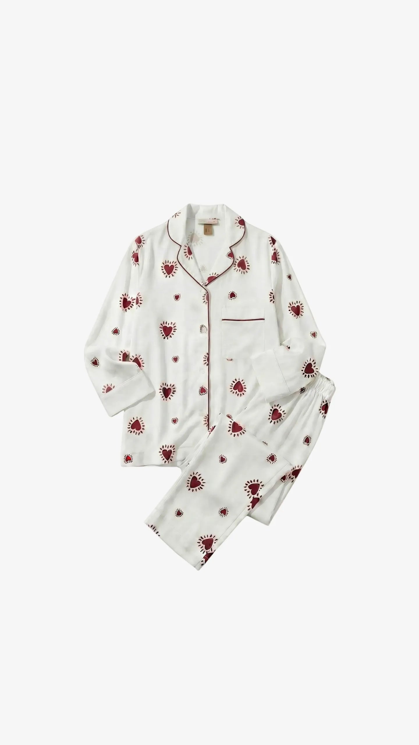 Pigiama Cuori Bordeaux